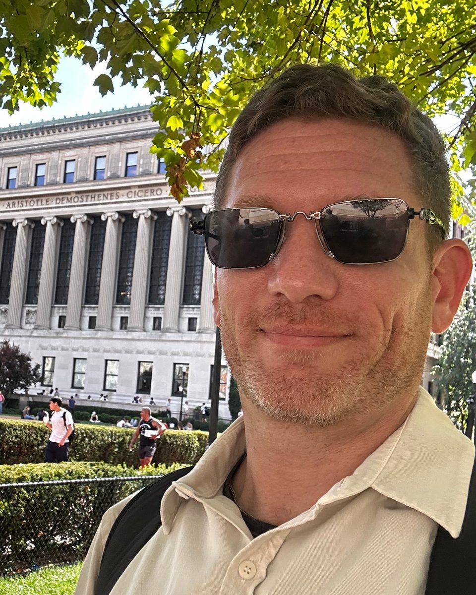 Dave Roselle on the Columbia University campus