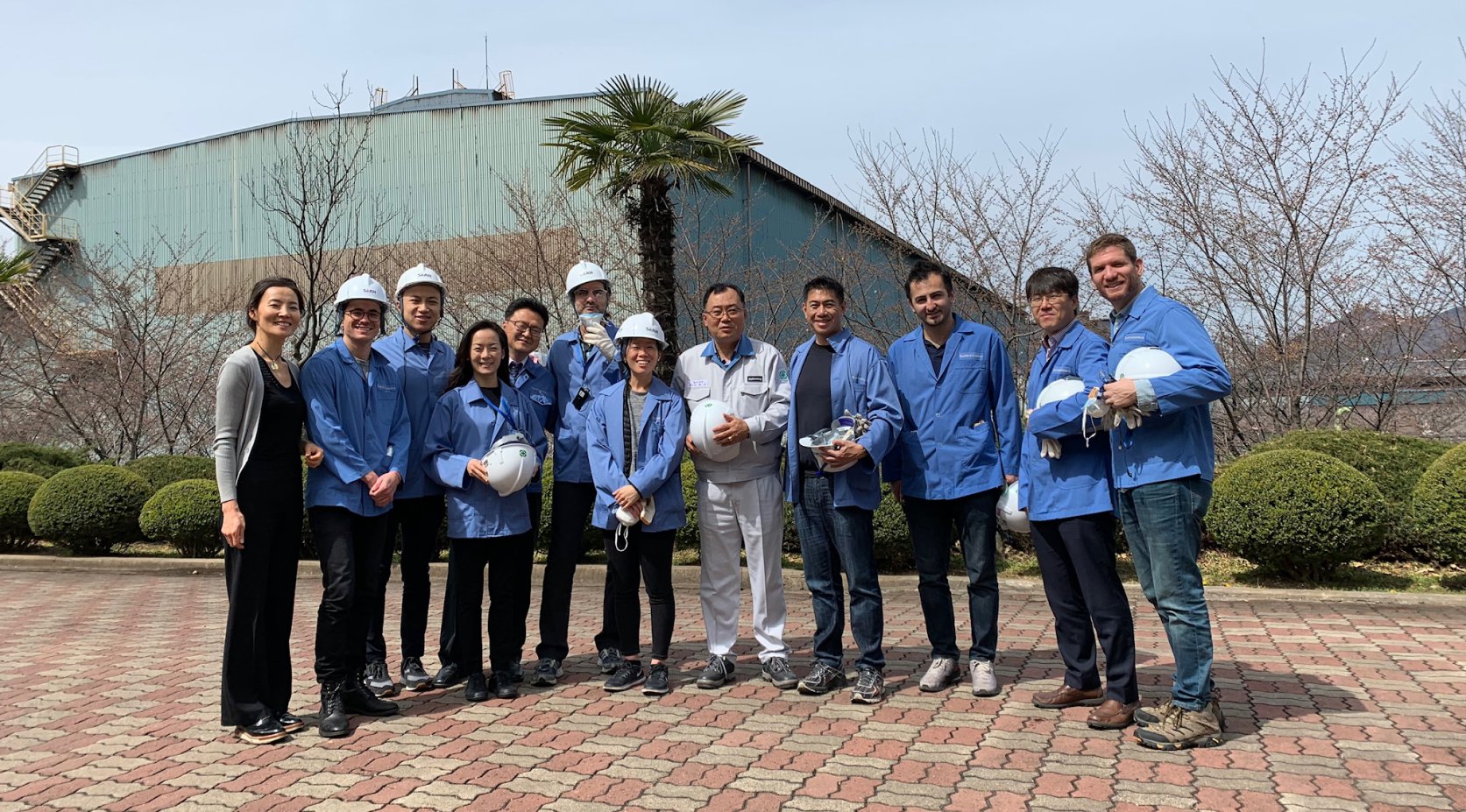 The BCG and SeAH team outside a SeAH plant in Korea