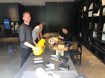 Preparing helmet prototypes for testing
